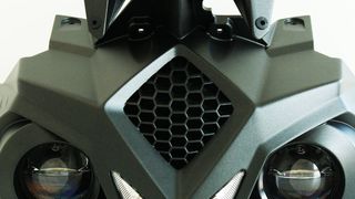 Energica Eva electric motorbike 3D printed front nose finished and used for pre-production series (CRP Technology)