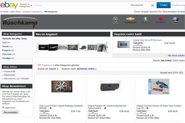 Auch auf Ebay sind die Westfalen aktiv. (Bild: Richter)