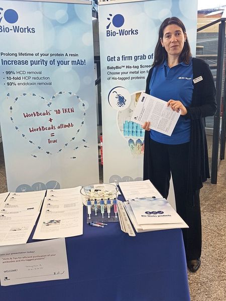 Heike Stegemann von Bio-Works auf der Lab-Supply in Leverkusen (privat)
