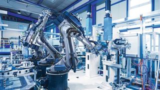 Der hohe Wirkungsgrad von elektromechanischen Fügesystemen sorgt für effiziente und energieschonende Prozesse – auch beim Einsatz am Roboter oder auf stationären und beweglichen Portalen. (Bild: Kistler Gruppe)