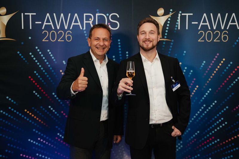 Armin Leinfelder (l.) und Franz Braun von baramundi software. (Bild: Manuel Emme Fotografie)