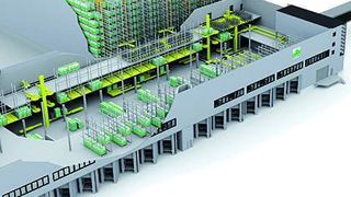 Das 7-gassige vollautomatisches Hochregallager, um das der Landi-Lagerstandorts Dotzigen erweitert wurde, verfügt über 16 00 Palettenstellplätze und 750 Kommissionierarbeitsplätze. Bilder: Salomon (Archiv: Vogel Business Media)