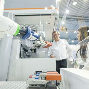 Robotik-Anwendung im Einsatz.(Bild:  Landesmesse Stuttgart GmbH & Co. KG)