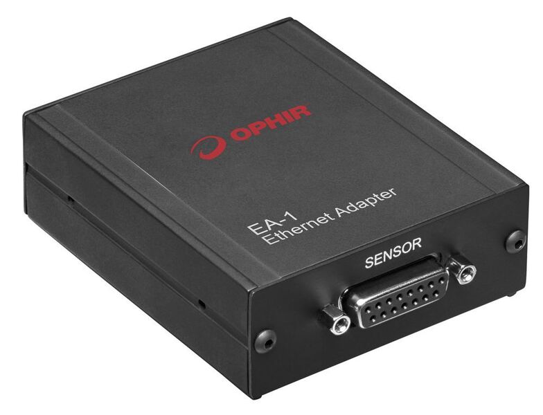 Schnell und einfach verwandelt der EA-1 Adapter einen Ophir Messkopf in ein Ethernet-Leistungsmessgerät. (Ophir)