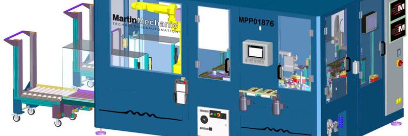 Die Prüfzelle MPP01876 von MartinMechanic ist intelligent mit dem Logistiklager vernetzt.(Bild:  MartinMechanic)