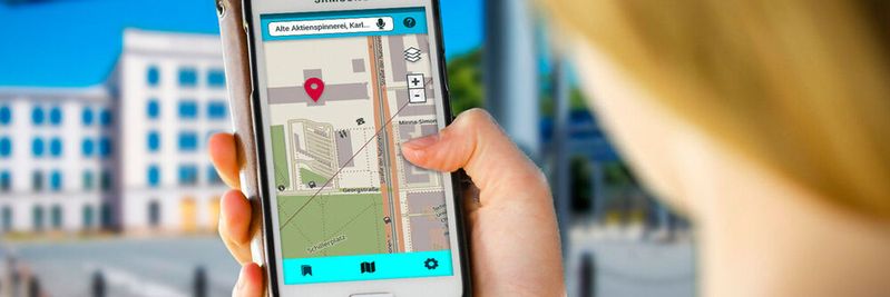 Das Navi soll körperlich beeinträchtigte Menschen durch komplexe Gebäude führen. Testumgebung ist die neue Universitätsbibliothek der TU Chemnitz.(Bild:  TUC/Jacob Müller)