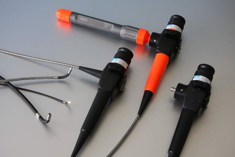 1 Flexible Endoskope der Serien TFS, HKF und NG  eignen sich zur Inspektion von Rohren, Schläuchen oder gekrümmten Bauteilen. (Archiv: Vogel Business Media)