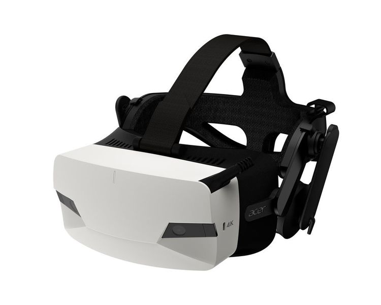 Das Windows-Mixed-Reality-Headset OJO ist mit einem Display ausgestattet, das eine Gesamtauflösung von 4.320 x 2.160 Pixel liefert. Die geposterte Kopfhalterung ist abnehmbar und so keicht zu reinigen.   (Acer)