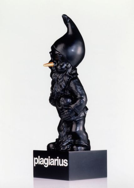 The “Plagiarius” trophy — a black gnome with a golden nose — is a symbol of the exorbitant earnings product pirates collect at the cost of innovative companies. This gnome was created to express the German aphorism “to earn oneself a golden nose” which means, “to earn a fortune”.

 (Aktion Plagiarius e.V.)