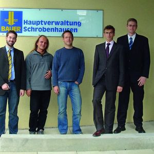 Das Projekt-Team (v.l.n.r.): Roland Bauer, Helmut Schmid, Martin Merwald (alle von Bauer) sowie Andreas Salewski und Silvio Schallies (von Controlware)