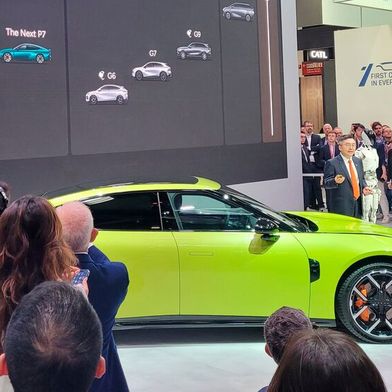 Auf der IAA Mobility 2025 zog der neue Xpeng P7 viele Blicke auf sich. (Bild: Wehner - VCG)