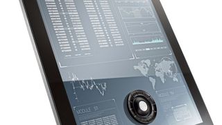 Das Bild zeigt eine Kombination von Flexscape Wheel und Flexscape One. Das Wheel ist ringförmig, in seine Mitte kann de Taster ONE eingesetzt werden. Die beiden Bediengeräte können genauso gut einzeln zur taktilen Orientierung verwendet werden. (Bild: Rafi)