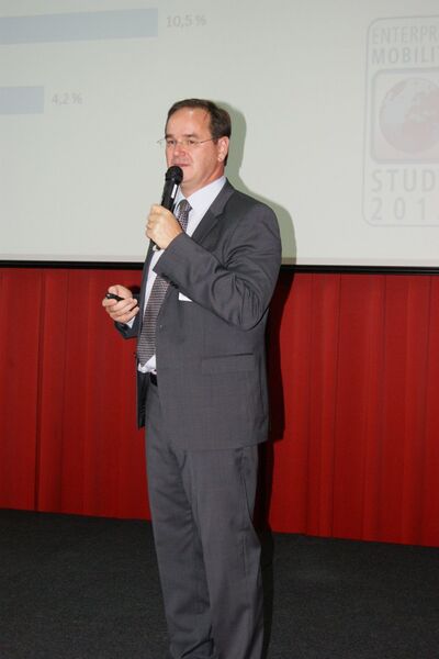 Werner Nieberle, Geschäftsführer Vogel IT-Medien, stellte die Ergebnisse der ersten ENTERPRISE MOBILITY STUDY 2013 vor.  (Vogel IT-Medien)