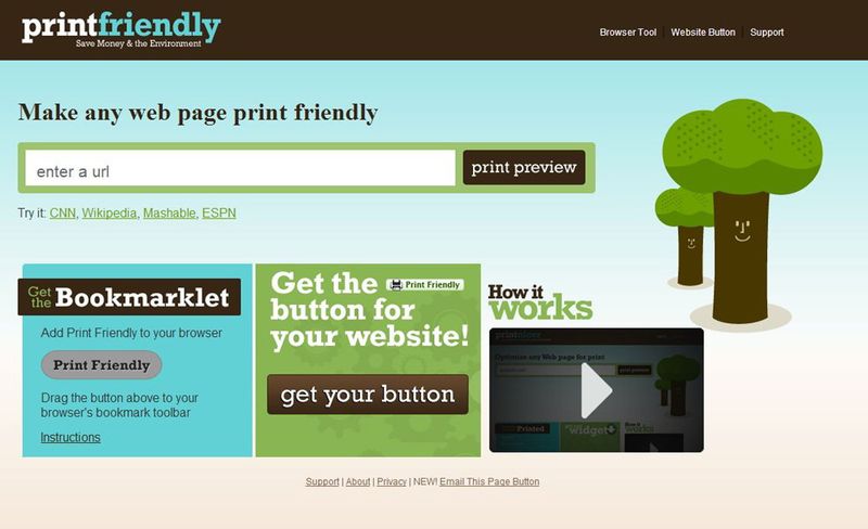 Mit Print Friendly werden Internetseiten druckfertig. (Print Friendly)