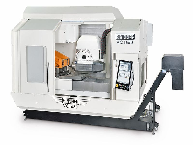 Neues 5-Achs-Bearbeitungszentrum VC1650-5A von Spinner für kubische Werkstücke bis ca. 800 x 800 x 800 mm.  (Spinner)
