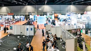 Die Concar-Expo fand 2017 erstmals in Berlin statt. Neben der Ausstellungsfläche „Car Pavillon“ gab es eine Start-up-Area und diverse Konferenzen. (VDI Wissensforum)