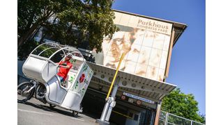 Ab Anfang Juli sollen die Lastenräder vom Depot im Parkaus Kongress Park Pakete ausliefern. (DPD)