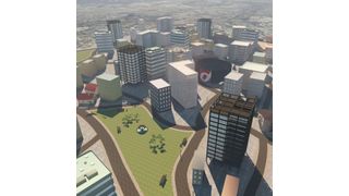 Die Teilnehmer am Experiment navigierten entlang einer Route durch eine virtuelle Stadt.  (MPI CBS/Bellmund )