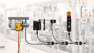 Über das Bussystem SD 4.0 von Schmersal lassen sich unterschiedliche Bauarten von Sicherheitsschaltgeräten per Reihenschaltung verbinden.  (Schmersal)