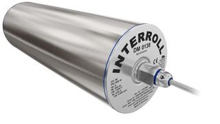Interroll hat jetzt einen stärkeren Synchron-Trommelmotor im Programm. Die Baureihe DM 0138 bringt 1,8 Kilowatt Dynamik in Logistikzentren. Er genügt auch den EHED-Vorschriften für den Lebensmittelsektor, heißt es weiter. (Interroll)