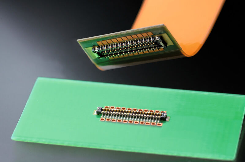 Bild 3: SlimStack-Board-to-Board-Verbinder ST6 von Molex im Raster 0,35 mm und einer Bauhöhe von 0,6 mm (Bild: Molex)