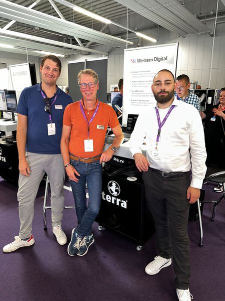 Das Western Digital Team (v. l.) Felix Kretschmann, Uwe Kemmer und Jean-Ric Weikert. (Bild: Vogel IT-Medien GmbH)