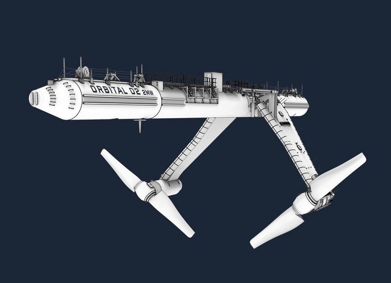 Platz 1: Die größte Gezeitenturbine der Welt soll dieses Frühjahr vor der schottischen Küste in Betrieb gehen.  (Orbital)