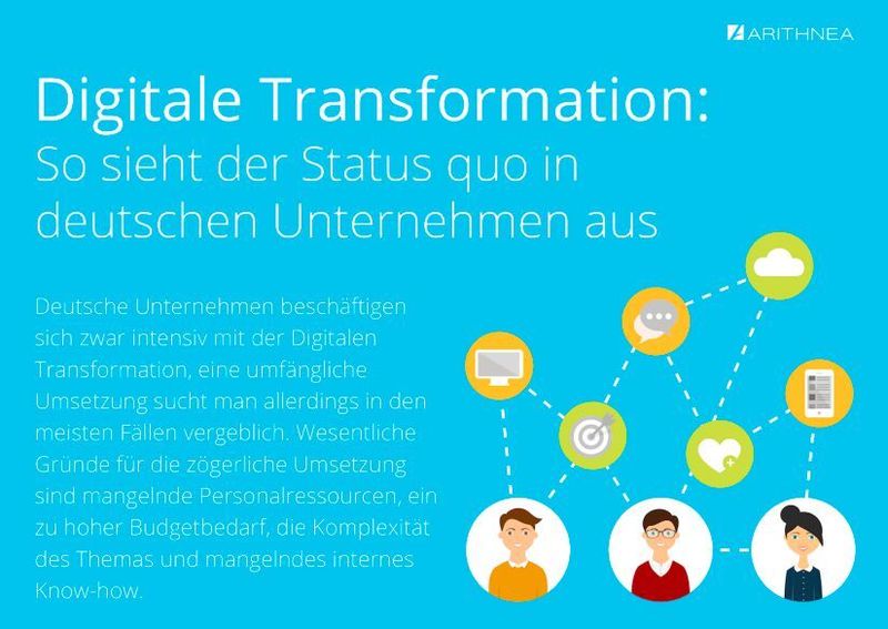 Die aktuelle Studie von ARITHNEA untersucht den Status quo der Digitalen Transformation in deutschen Unternehmen. (ARTIHNEA)