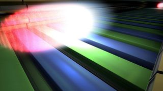 Um die extrem kurzen und intensiven Röntgenlaserblitze zu erzeugen, werden hochenergetische Elektronenpakete durch spezielle Magnetanordnungen (Undulatoren) gelenkt. (Bild: European XFEL (Design: Marc Hermann, tricklabor))