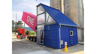 Die Anlage wird in einem kleinen Container auf 25m² Fläche eingehaust. (Bild: HVD Group)