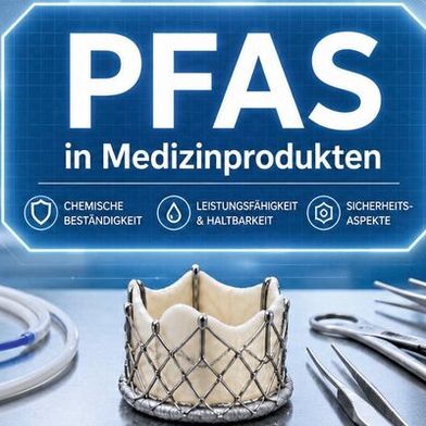 PFAS kommen in verschiedenen Medizinprodukten wie Kathetern, Stents und Implantaten zum Einsatz – ihre Eigenschaften verbessern Funktionalität und Haltbarkeit, stehen jedoch zunehmend im regulatorischen und gesundheitlichen Diskurs. (Bild: GPT Image Editor / KI-generiert)