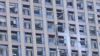 Durch die Explosion beschädigtes Gebäude. (Bild: Voice of America/美国之音, wikipedia/commons)