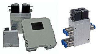 Zylindersteuerung, die mit Abluftdrosselung und Gegenluft herkömmliche Endlagendämpfungen überflüssig macht  (Bild: innomotix)