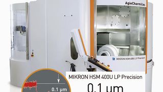 HSC-Fräsmaschine Mikron HSM 400U LP Precision mit kleinsten Verfahrschritten von 0,1 µm (100 Nanometer). (Archiv: Vogel Business Media)
