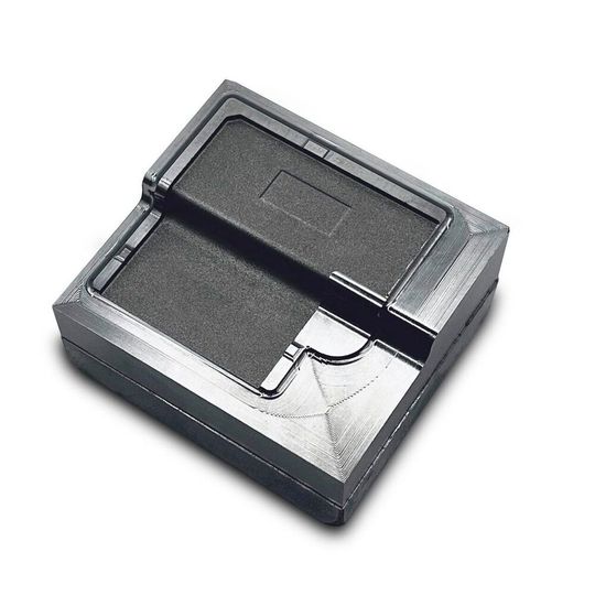 The mould insert of a connector is a good example of laser texturing of a 3D surface using 5-axis machining. The mould insert of a connector is a good example of laser texturing of a 3D surface using 5-axis machining.