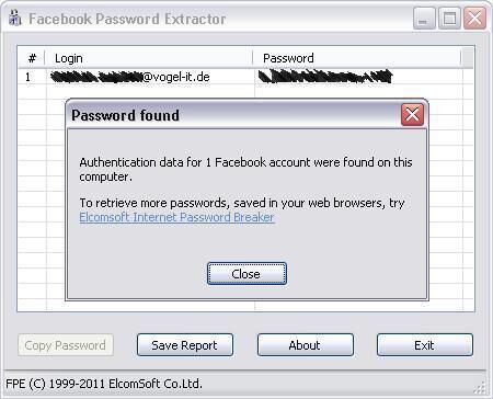 ... um das im Passwort-Manager gespeicherte Facebook-Kennwort auszulesen. (Archiv: Vogel Business Media)