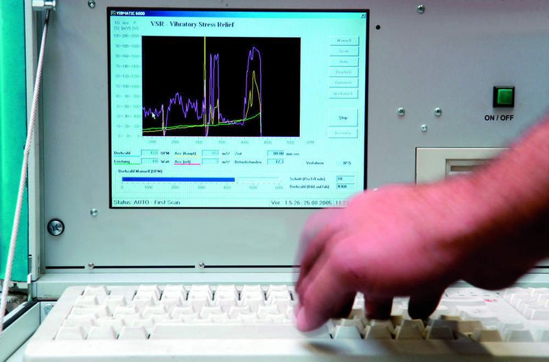 Bild 3: Behandlungsprotokoll einer Vibrationsbehandlung. Der Spannungsabbau gleicht der einer natürlichen Werkstückalterung. (Archiv: Vogel Business Media)