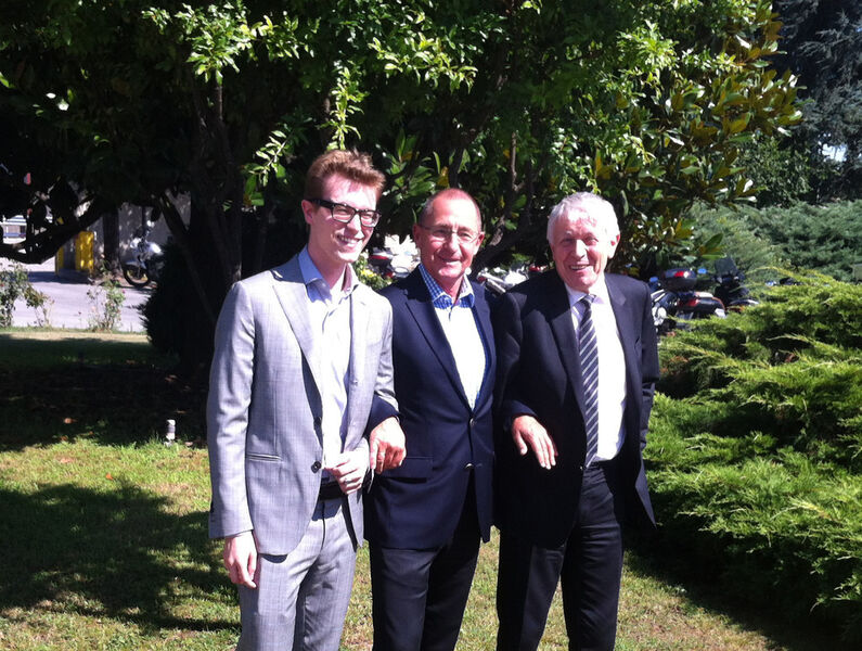 Lanfranco Riva, Mitglied der Geschäftsleitung;  Andreas Jäschke, VTL-Geschäftsführer und Gianni Riva, Arco-Inhaber (von links). (Bild: VTL)