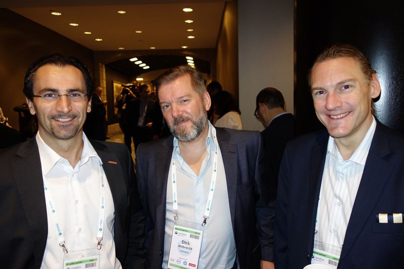 Martin Mayr, Cancom mit Dirk Ahlbrecht und Sascha Marx, Consalco (Bild: IT-BUSINESS)