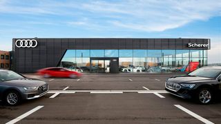 Nach eigenen Angaben hat die Gruppe Audis Corporate Design in Absprache mit dem Hersteller „weiterentwickeln dürfen“.  (Bild: Scherer-Gruppe)