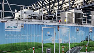 Einen Prototypen für die Wasserstoff-Elektrolyseanlage hat Siemens bereits vorgestellt. (Bild: Siemens)