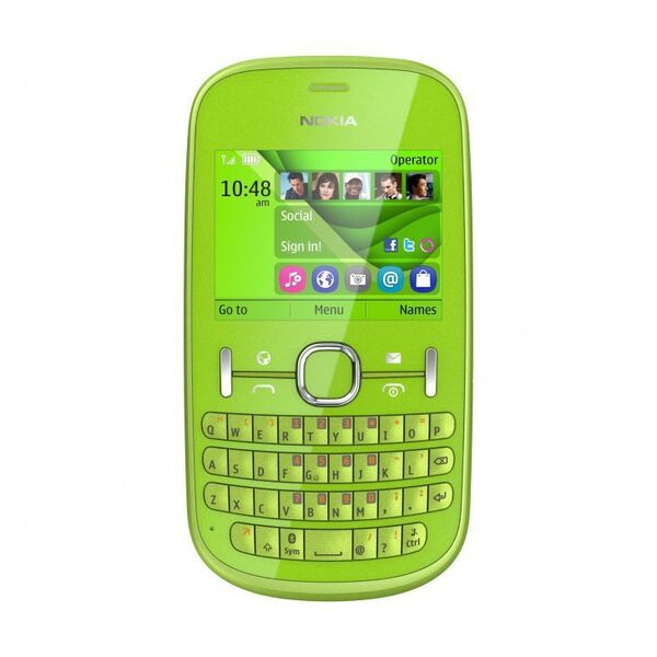 Knallig und peppig präsentiert sich das Dual-SIM-Gerät Asha 201, das mit Symbian ausgestattet ist. (Archiv: Vogel Business Media)