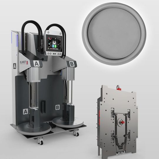 With the Smartshot E and Smartmix Top 7000 Pro, two Elmet systems will be in operation at K 2022, producing lids for beverage and food cans on an innovative production cell. With the Smartshot E and Smartmix Top 7000 Pro, two Elmet systems will be in operation at K 2022, producing lids for beverage and food cans on an innovative production cell.