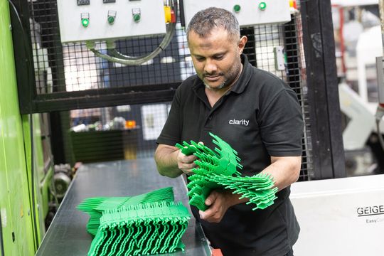 Clarity Plastics, which was formed in 2025 following the acquisitions of Barkley Plastics and LVS, has seen its collective efforts lead to successful accreditation to ISO 14001.(Source:  Clarity Plastics)