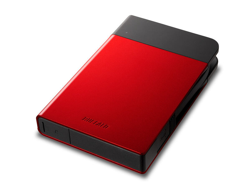 Mit einem Terabyte Speichervolumen bietet Buffalo die Ministation Extreme auch in einem roten... (Bild: Buffalo)
