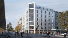 An der Ecke Müller-/Lynarstraße entsteht in Berlin-Wedding der neue Bürostandort Greenius mit rund 3.800 Quadratmetern Mietfläche.  (Bild: Equilis)