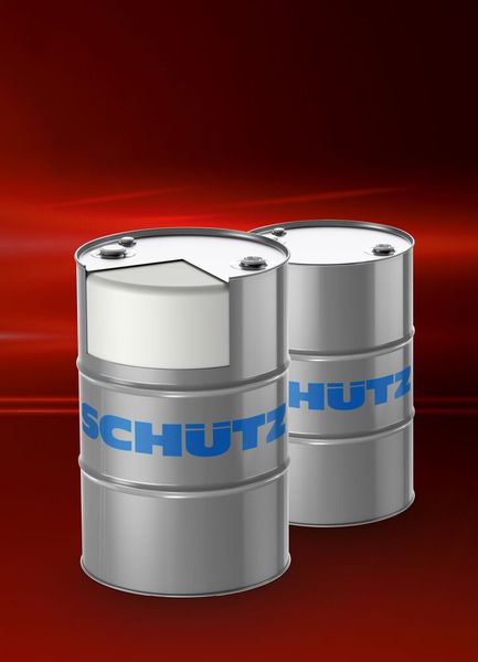 Das Combi Laserfass kombiniert ein verzinktes Laser-Stahlfass mit einem Innenbehälter aus HDPE-Kunststoff. So vereint Schütz die Korrosionsfreiheit und Sauberkeit eines Kunststofffasses mit der Stabilität und dem Permeationsschutz eines Stahlfasses.  (Bild: Schütz)