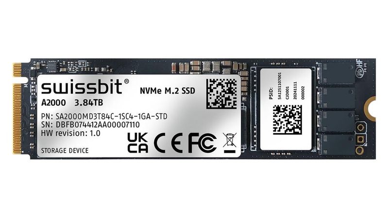 PCIe-SSD-Plattform A2000: zum Marktstart verfügbar im M.2-2280-Formfaktor mit Kapazitäten bis zu 4 TB.(Bild:  Swissbit)