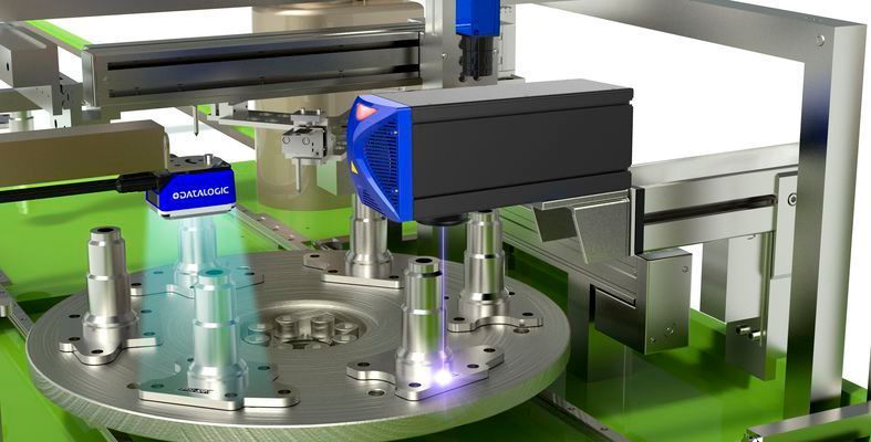 Der Lasermarkierer UniQ zusammen mit dem Matrix 300N bei einer Lösung für Kennzeichnen und Lesen. (Datalogic)