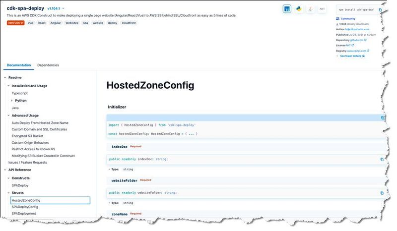 Das gleiche SPA-Deployment, aber diesmal für TypeScript. (AWS Deutschland)